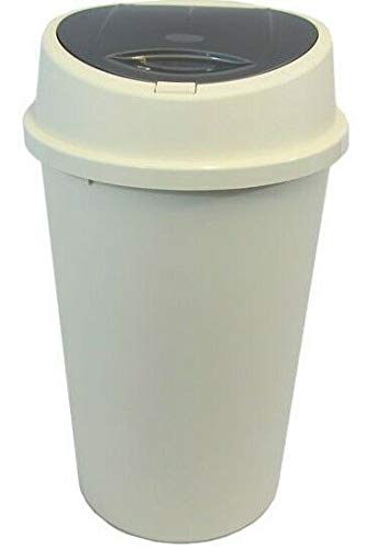 KetoPlastics TOUCH BIN 45L - Cream, Portable, Pedal Bin for Home, Garden, Office, School, Kitchen, Bathroom