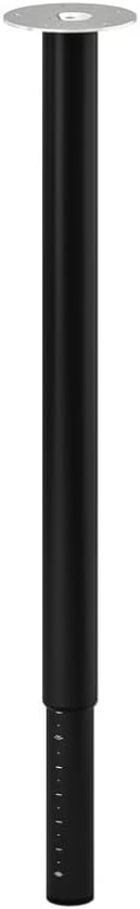 Ikea OLOV Steel Table Legs, Black Lacquer, Adjustable Between 60 and 90 cm, with Protective Cap for the Floor and Screws for Table Top