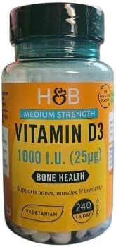 Holland & Barrett Vitamin D3 1000 I.U 25ug 240 Tablets