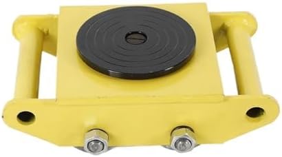 Heavy Duty Machinery Moving Skate Dolly, 6T Capaci Steel Wheel for Industrial Equint, Perfect for Rcating Lar Machines (Yellow)