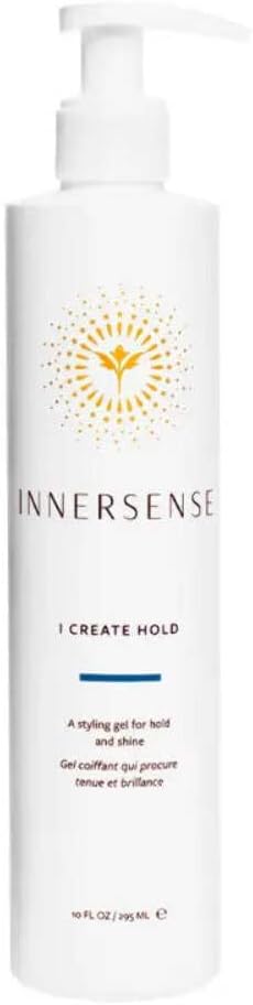 Innersense I Create Hold Styling Gel, Natural Aloe & Honey Based, Firm Hold & Shine, All Hair Types, Paraben Free, Citrus Scent 295ml