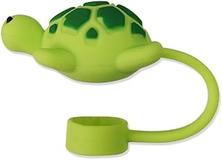 Turtle Straw Cap Straw Cover for Stanley Cup, 10mm Silicone Straw Covers Cap for Stanley Cup Accessories, Cute Straw Topper for Tumblers, Straw Cap Stopper for Reusable Straws Tip Lids (DM356)