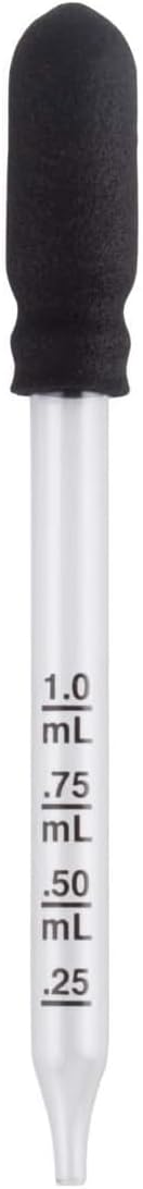 EZY DOSE Ear and Eye Medicine Dropper For Liquid & Essential Oils 1mL Capacity Calibrated Glass, Clear