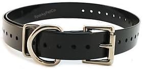 Replacement Leash for SportDOG Collars - Ultra Durable 3/4 Inch Width Electronic Dog Collar Replacement for Training, Barking, Shocking, Electric and GPS Collars, Adjustable Length 28" (Black-FBA)