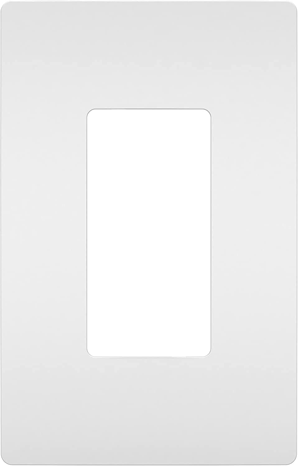 Legrand radiant Screwless Wall Plates for Decorator Rocker Outlets, 1-Gang, White, 10-Pack, RWP26WCC10-10PK
