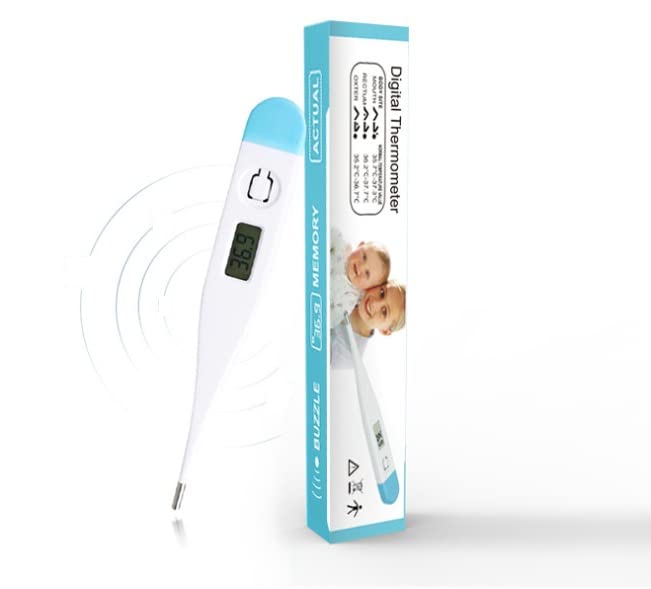 Digital Thermometer, Oral Underarm Rectal Temperature Thermometer for Adults,Children & Babies