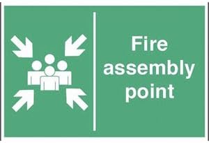 Fire Assembly Point Sign Rigid. 400x600mm.