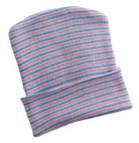 Infant Head Warmer, 1-Ply, Pink & Blue (Case with 100 pcs Bulk)