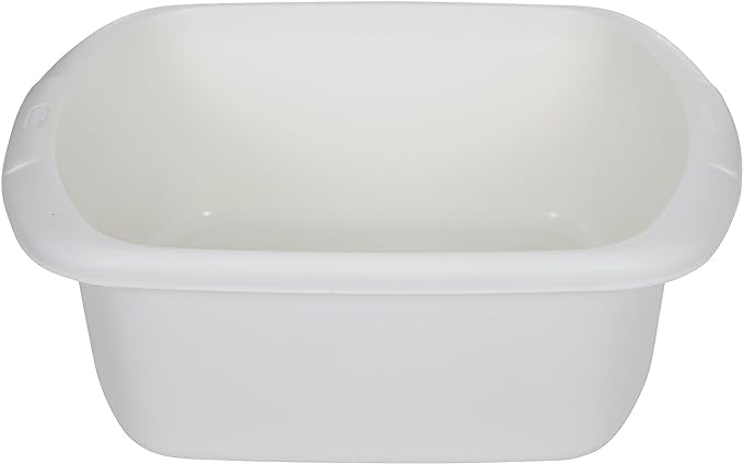 Generic Aurora - WF Rectangular Washing Up Bowl Plastic Kitchen Heavy Duty Basin Sink Large (Cream)