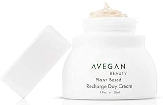 Ecco Bella Plant Based Recharge Day Cream Face Moisturizer - Vegan Skin Moisturizing Face Cream with FortiSomes Eco-Protection & Blue Light Shield - Cruelty Free - Hydrating Formula - 1.7 oz