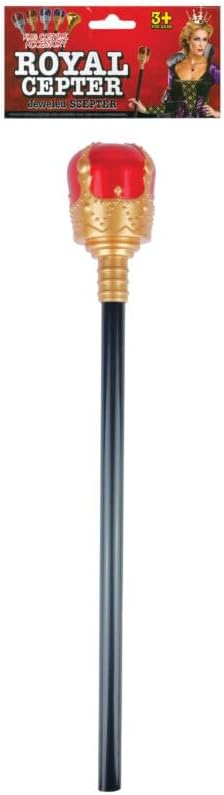 King’s Sceptre (41cm) – Royal Gold Sceptre for Kings, Queens, Cosplay, Fancy Dress Parties, Pageants, Theatrical Costume Accessory