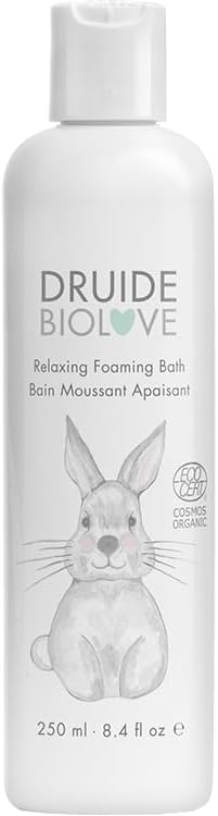 BioLove Druide Relaxing Foaming Bath – Bubble Bath for Babies & Kids – Made with Essential Oils, Vegan & Sulfate-Free Formula, 250 ml (8.4 oz.) Chamomile, Orange, Star Anise