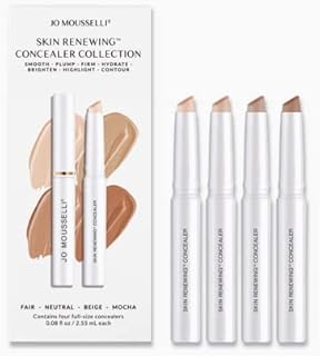 Xtreme Lashes Skin Renewing Concealer Collection, Smooth, Plump, Firm, Hydrate, Brighten, Highlight, Contour, 4 Full Size Concealers
