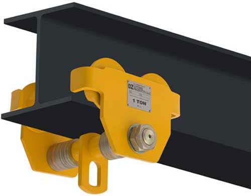 OZ Lifting Products OZ1PBT Push Beam Trolley 1 Ton Capacity