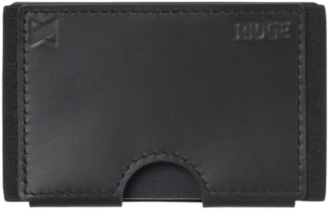 Ridge Biflex Wallet for Men - Slim Minimalist Compact Wallet with RFID Protected Lining, Leather Front Pocket Wallets for Men (MKBHD)