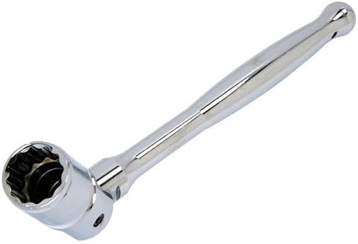 Neilsen CT0400 21mm Scaffolding Wrench - 12 Point Swivel Head with Tool Safety Lanyard Hole, Drop Forged Steel