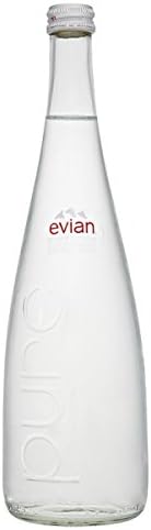 ( 12 Pack ) Evian Still Natural Mineral Water Glass Bottle 750ml