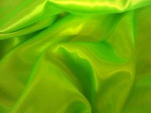 Sattie Green Polyester Satin Dress Fabric