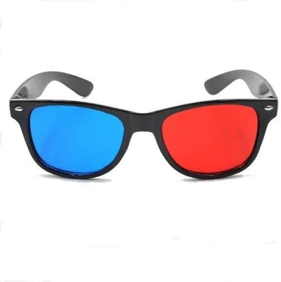 Red and Blue 3D Glasses Universal TV Movie Dimensional Video Frame 3D Glasses DVD Game Glass 3D Style Glasses for 3D Movies Games, 3D Viewing Glasses,Light Simple Design 3D Glasses Accessories