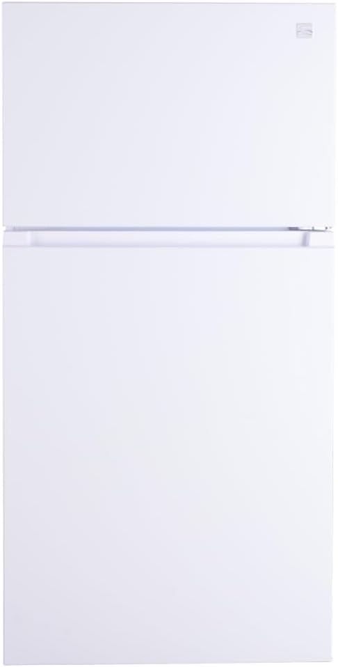 Kenmore 33 in. 20.5 cu. ft. Capacity Refrigerator/Freezer with Full-Width Adjustable Glass Shelving, Humidity Control Crispers, ENERGY STAR Certified, White