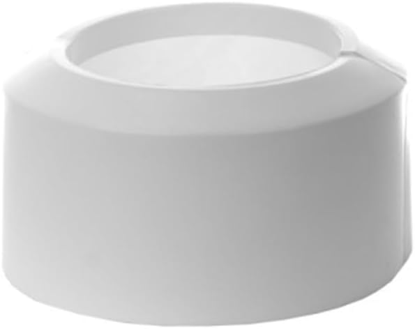 Split Pan Rosette, 110mm Diameter, White PVC Toilet Sewage Pipe Cover