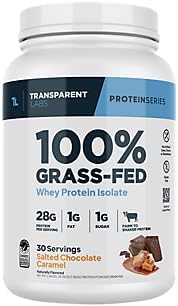 Transparent Labs 100% Grass Fed Whey Protein Isolate - Salted Chocolate Caramel (2.46 Lbs. / 30 Servings)