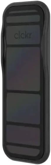CLCKR Cell Phone Stand Phone Grip Compatible with Apple, Samsung, LG, Motorola, OnePlus Phones - Reflective Black