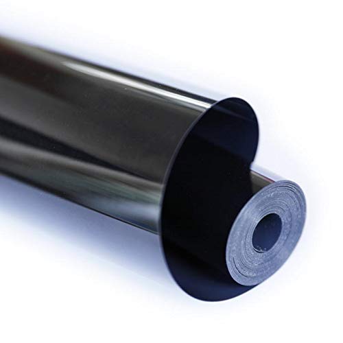 HTV Iron on Vinyl 12inch x10 Feet Roll for Cricut and Silhouette Easy to Cut & Weed Iron on Heat Transfer Vinyl DIY Heat Press Design for T-Shirts Black (Black)