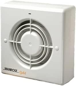 Manrose MG100 4" 100mm Gold Range Extractor Bathroom Wall/Ceiling Fan (MG100T - Timer)