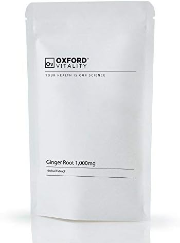 Ginger Tablets | High Strength 1000mg Ginger Root Extract Supplement | for Sickness, Nausea & Joint Pain | Oxford Vitality