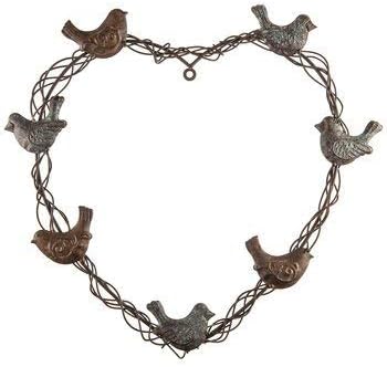 Hobby Lobby Heart & Birds Metal Wall Decor Home Decoration Heart shaped wreath