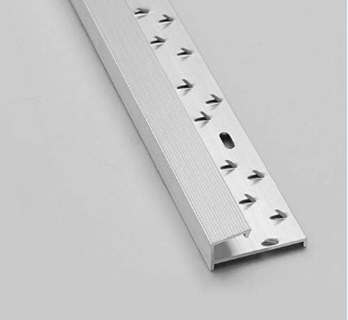 Carpet/Flooring Door Strip - Square Edge - L 900 x W 32 x H 12mm - Silver