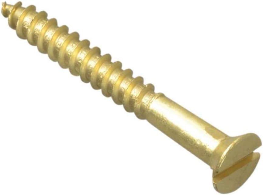 ForgePack Wood Screws - Solid Brass | 1 1/4" x 6 | Solid Brass | Pack 15