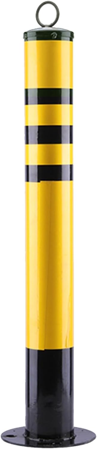 CAULO Parking Guardrails Security Bollard,Parking Post Car Security Parking Barrier Metal Parking Bollard Reflective Tape Easy Installation (11Pcs)