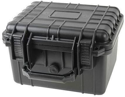 Black Weatherproof Equipment Case, Polypropylene Construction with Foam Insert, 10.5" x 9.5" x 7“ (L x W x H)