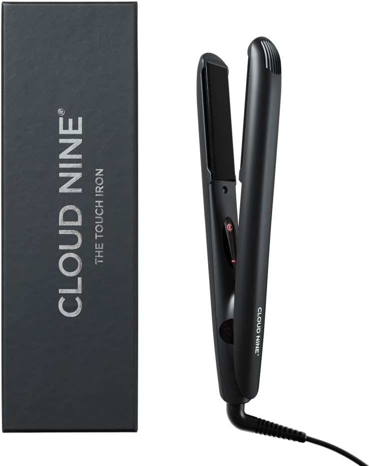 CLOUD NINE The Touch Iron Hair Straightener | Variable Temperature Control Quick Heat Touch Technology Sericite Infused Plates Spring Flex Styling | Perfect for Smooth Sleek Results
