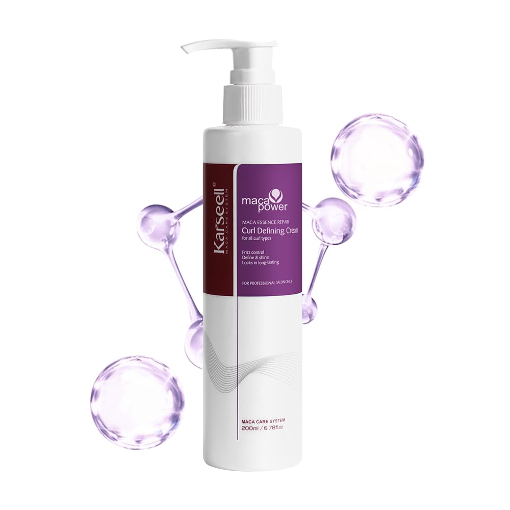 Karseell Curling Perfection Curl-Defining Cream essence repair All Curl Types & Hair Textures, Paraben-Free, 200ML（6.78oz）