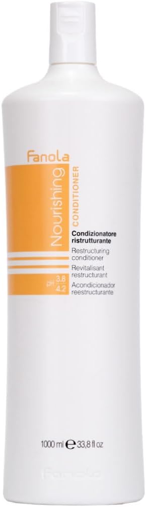 Fanola Restructuring Conditioner, Hydration and Nourishment to Dry, Stressed and Damaged Hair, Enriched Formula with Milk Proteins, 1000