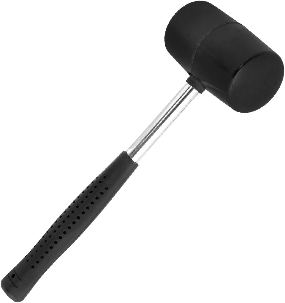 Milestone Camping 20420 12oz Rubber Mallet/Sturdy Steel Handle/Ideal for Putting Up Tents & Canopies