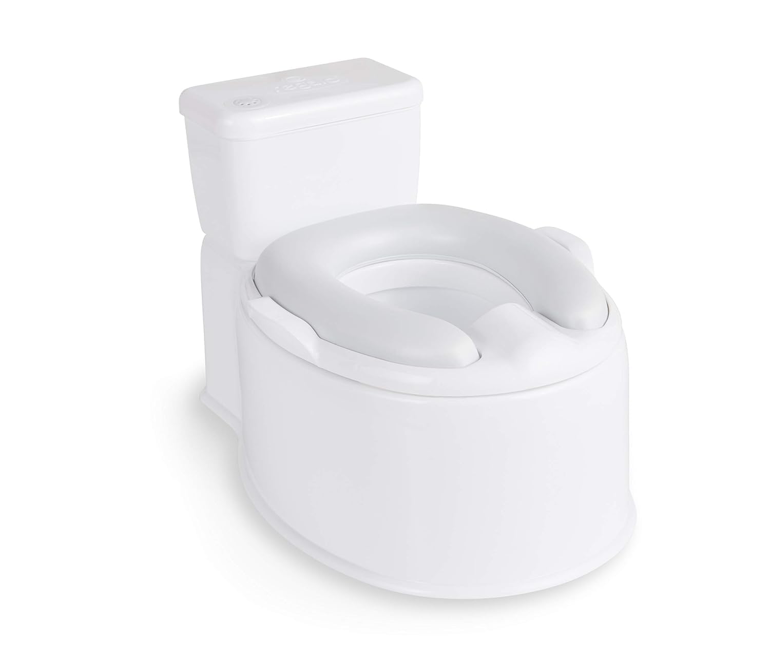 Regalo 2-in-1 Potty Training and Transition Potty with Flushing Sound, Removable Seat, Bonus Kit, Oversized Foam Soft Seat, and Wipe Storage, White