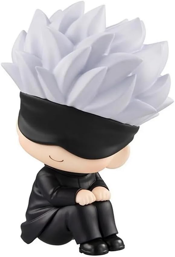 Slamwave Anime JJK 10cm Figure - Itadori Yuji, Gojo Satori Figurines - PVC Model Gift Car Decoration, Desktop, Collection, Birthday Present for Anime & JJK Fans (Satoru Gojo)
