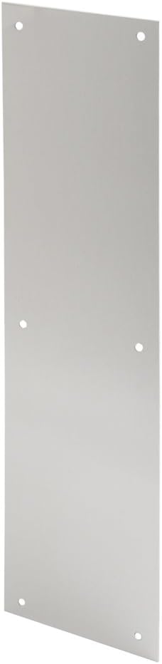Prime-Line J 4581 Door Push Plate, 4 In. X 16 In., Satin Aluminum (Single Pack)