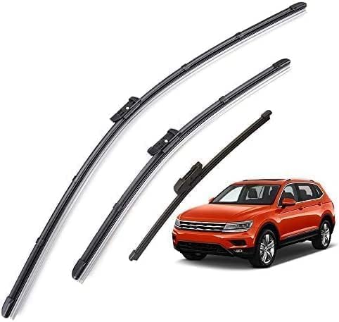 DdaiXQ Wiper Blade Set for VW Tiguan MK2 2017-2020, front and rear windscreen wipers-Wiper Blades, Replacement Car Windscreen Wiper Blade Bundle