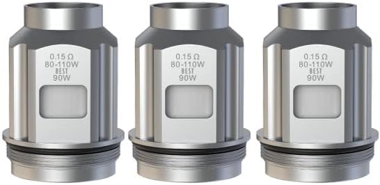 TVDC TFV18 Mini Coils for Smok - 3 Pack | Massive Vapour and Mild Flavour | Strong Taste with Rich Cloud | 2ml Cartridge No Nicotine (0.15ohm Dual Mesh)