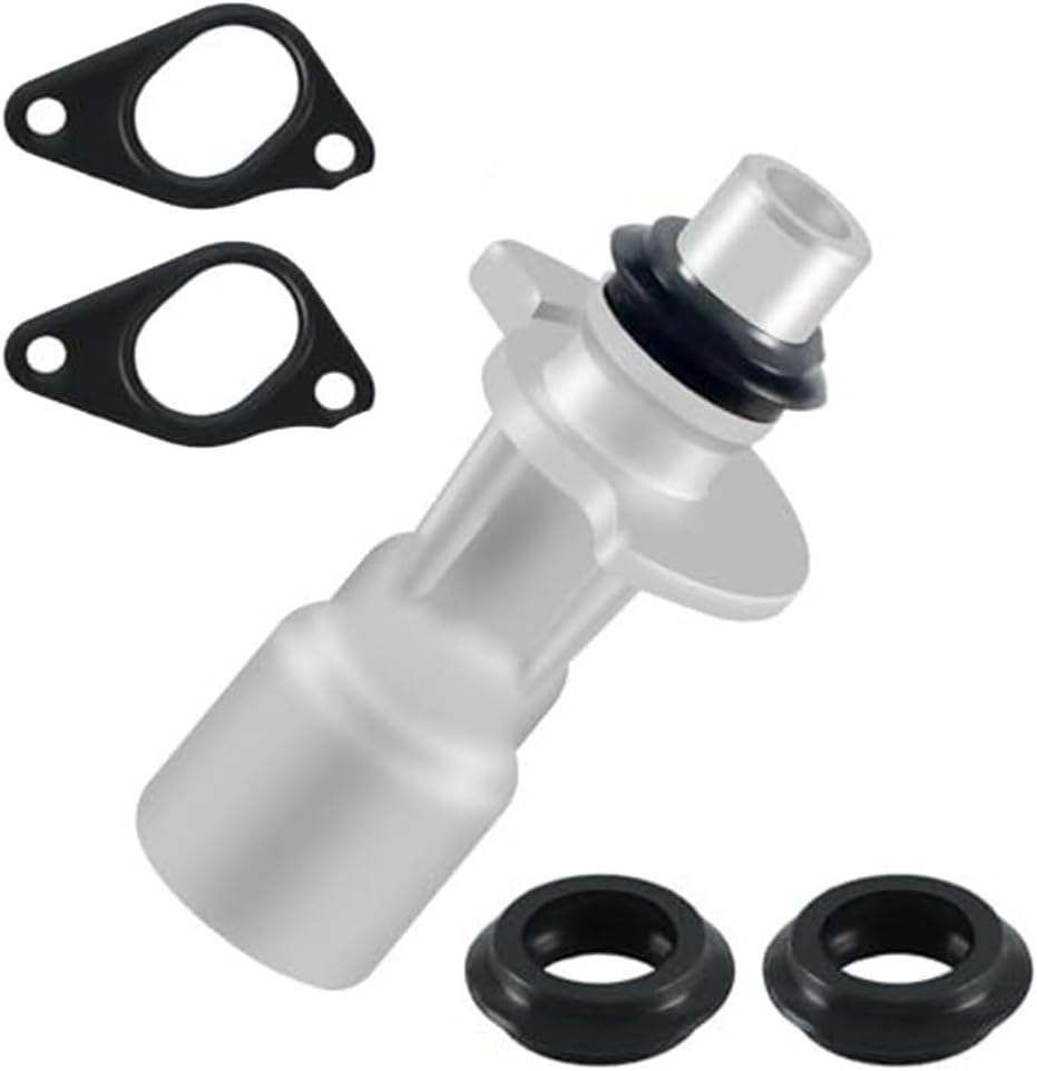 Engine Oil Cooler Inlet Connector Aluminum Oil Cooler Inlet Connector Water Pump Oil Cooler Line Cold Resistant Engine Oil Cooler Inlet Connector Water Pump Adapter Pipe Tube