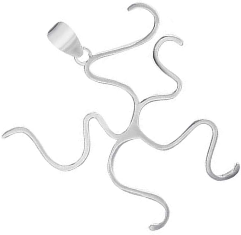 925 Sterling Silver 5 Claws Prong Pendant Blank for Nuggets Pendant Setting Handmade Necklace Jewelry for Women(Platina Color)