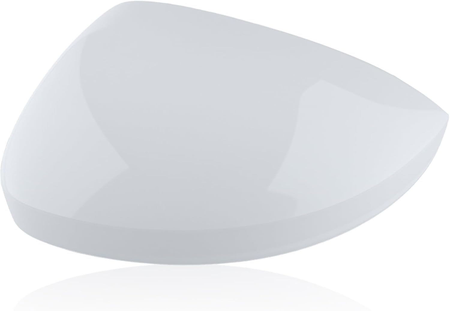 White Mirror Cover Left Side Rear View Mirror Cover Compatible with Volkswagen Tiguan 2018 2019 2020 2021 2022 5NG857537