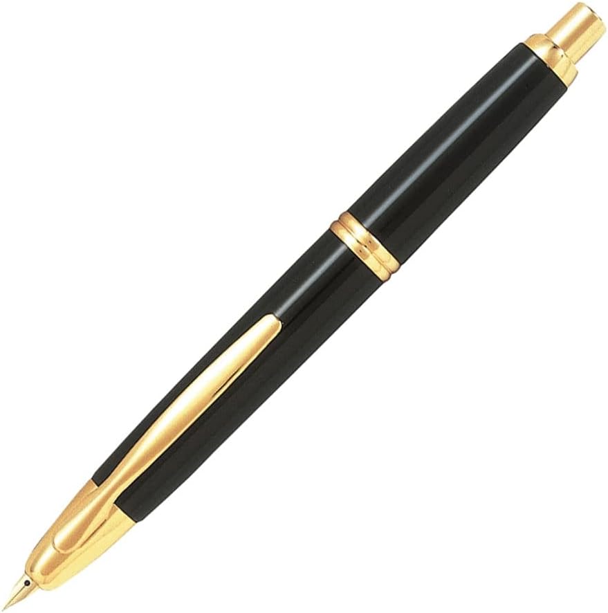 Pilot Capless Medium Retractable Fountain Pen with Gold Trim