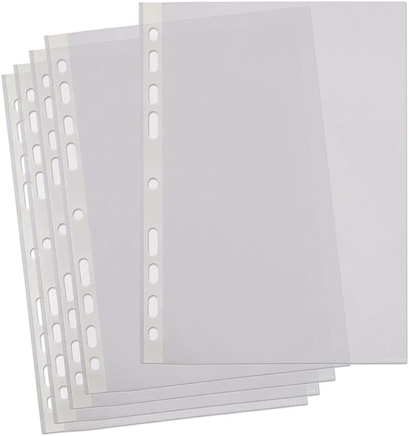 SUMMIT Punched Pockets A4, Embossed, 300 Poly Pockets