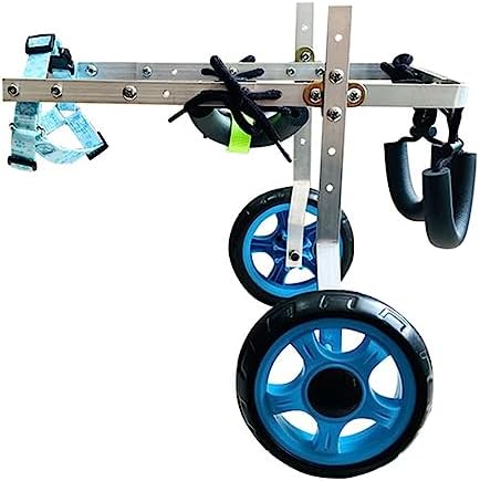 Adjustable Dog Wheelchair for Small Pets, Lightweight & Easy Assemble, Ideal for Dogs with Paralyzed Hind Legs to Regain Mobility (Size: M)